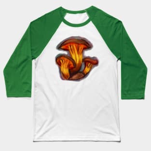 Painted Mushroom - Brown Baseball T-Shirt